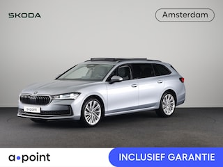 Skoda Superb combi First Edition 1.5 TSI m-HEV 150 pk Automaat (DSG) | Verlengde garantie | Navigatie | Panoramadak | Parkeersensoren | Achteruitrijcamera | Stoelverwarming |
