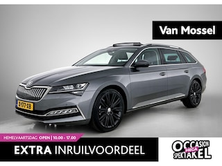 Skoda Superb Combi 1.4 TSI iV Sportline Business | WORDT VERWACHT | SOH 97,6% | LAURIN & KLEMENT | PANORAMADAK | ACHTERUITRIJCAMERA | MEMORY | TREKHAAK | LEDEREN STOELEN | STOELVENTILATIE | STOELVERWARMING | STUURVERWARMING | CANTON AUDIO |