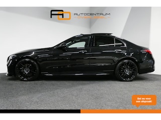 Mercedes-Benz C-klasse 300 e AMG Line / C63s Look Diffuser / Panamericana Grille / Maxton Design Bodykit V.2 / Panoramadak / Elektr. verstelbare voorstoelen + memory / Stoelkoeling & -verwarming / Digital Light / Ambienteverlichting Plus / HUD / Rondomzichtcamera / 20'' LMV / Stuurwiel verwarming / Achteruitrijcamera / Lederen bekleding
