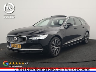 Volvo V90 T6 AWD Ultimate Bright PHEV 350pk | Panodak | Adaptive Cruise | Camera | Harman / Kardon | Lederen Sportstoelen Memory & Verwarmd | Google Assistent | Keyless | Stuur Verwarmd | Blis | Apple Carplay | DAB | Virtual | Plug In Hybrid |