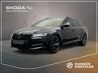 Skoda Superb Combi Sportline Business 1.5 TSI 150pk DSG Automaat Trekhaak, 360 camera, Panoramadak, Adaptive cruise control, Navigatie, LED matrix koplampen