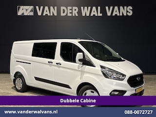Ford Transit Custom 2.0 TDCI 131pk L2H1 Dubbele Cabine Euro6 Airco | 6-Zits | Navigatie | LED | Apple Carplay | Cruisecontrol Android Auto, Parkeersensoren, Stoelverwarming, Verwarmde voorruit, 2800kg trekvermogen