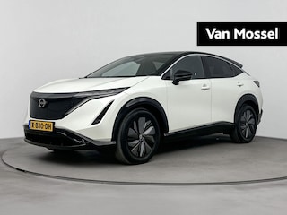 Nissan Ariya Advance 91 kWh airco automatisch | Apple Carplay/Android | cruise control adaptief met Stop&Go en stuurhulp | lederen/stof bekleding | lichtmetalen velgen 19" | navigatiesysteem full map  |voorstoelen verwarmd | warmtepomp |