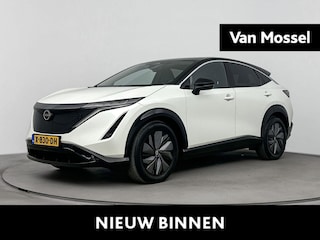 Nissan Ariya Advance 91 kWh airco automatisch | Apple Carplay/Android | cruise control adaptief met Stop&Go en stuurhulp | lederen/stof bekleding | lichtmetalen velgen 19" | navigatiesysteem full map  |voorstoelen verwarmd | warmtepomp |