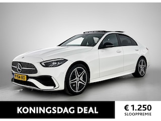 Mercedes-Benz C-klasse 300 e AMG Line 313PK | Automaat | Elektrisch Panoramadak | Achteruitrij Camera | Night Pakket | Elektrische stoelen | Apple Carplay | Android Auto | Elektrische Trekhaak ||