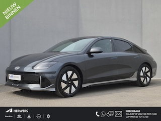 Hyundai Ioniq 6 Lounge 77.4 kWh Automaat / SOH 100% / Fabrieksgarantie tot 03-2028 / Dealer onderhouden / CCS snellader / Elektrische stoelen met Relax / Head Up Display / warmtepomp / Camera / Apple Carplay Android / 18" LM wielen / Stuur- Stoel & Achterbank verwarming / Stoelventilatie /