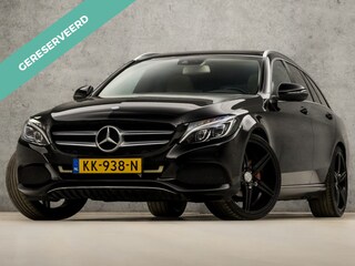 Mercedes-Benz C-klasse 180 AMG Edition 1 156Pk Automaat (PANORAMADAK, BLACK PACK, GROOT NAVI, LEDER, GETINT GLAS, SPORTSTOELEN, STOELVERWARMING, CRUISE, NIEUWSTAAT)