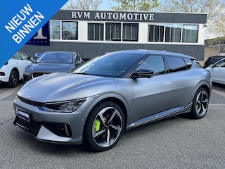 Kia EV6 GT AWD 77.4 kWh SOH 92% | 585PK! MAT GRIJS|KIA GARANTIE 7 JAAR!!| FULL OPTION| STOEL +STUURVERWARMING| ACHTERBANK VERWARMD| MERIDIAN AUDIO| DODE HOEK SENSOR| 360 CAMERA| RECENT ONDERHOUD GEHAD|