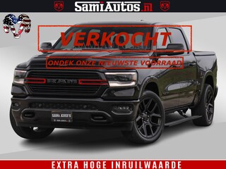 Dodge Ram BLACK OPS | 5.7 V8 4x4 | SPORT NIGHT EDITION | PANORAMA DAK | COMFORT STOELEN | 22 INCH WIELEN | OPEN UITLAAT KLEP ELEKTR | CREW CAB 5 ZIT PLAATSEN | DUBBELE CABINE | DC | Eerste Eigenaar | Origineel Nederlandse auto |