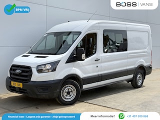 Ford Transit DC 2.0 TDCI L3H2 130PK 6- persoons Dubbele cabine L3H2 Trekhaak Parkeersensoren voor