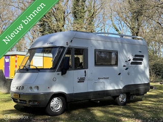 Hymer Compact E 510 2.5 TDi 590 M | 5 zits -3 slaapplaatsen | Airco | Cruise | Dakventilator | Langsbank | Douche-wc | Hefbed | APK Nw | Fietsendrager op chassis | inruil koopje!