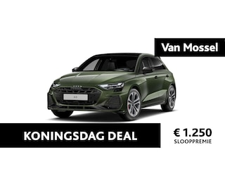 Audi A3 Sportback 45 TFSI e S edition Competition l Adaptive cruise control l Glazen panoramadak l Navigatie l Climate control l Achteruitrijcamera l Head-up display l Stylingpakket carbon l Stoelverwarming l Optiekpakket zwart plus l Alarm klasse III l SONOS Premium met 3D-geluid l LED-koplampen