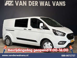 Ford Transit Custom 2.0 TDCI 131pk L2H1 Dubbele Cabine Euro6 Airco | 6-Zits | Cruisecontrol | 2550kg Trekhaak Verwarmde voorruit, Parkeersensoren
