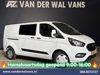 Ford Transit Custom 2.0 TDCI 131pk L2H1 Dubbele Cabine Euro6 Airco | 6-Zits | Cruisecontrol | 2550kg Trekhaak Verwarmde voorruit, Parkeersensoren