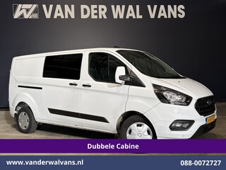 Ford Transit Custom 2.0 TDCI 131pk L2H1 Dubbele Cabine Euro6 Airco | 6-Zits | Cruisecontrol | 2550kg Trekhaak Verwarmde voorruit, Parkeersensoren