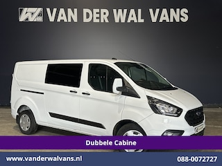 Ford Transit Custom 2.0 TDCI 131pk L2H1 Dubbele Cabine Euro6 Airco | 6-Zits | Cruisecontrol | 2550kg Trekhaak Verwarmde voorruit, Parkeersensoren