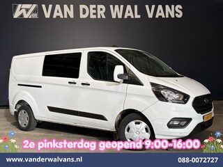 Ford Transit Custom 2.0 TDCI 131pk L2H1 Dubbele Cabine Euro6 Airco | 6-Zits | Cruisecontrol | 2550kg Trekhaak Verwarmde voorruit, Parkeersensoren