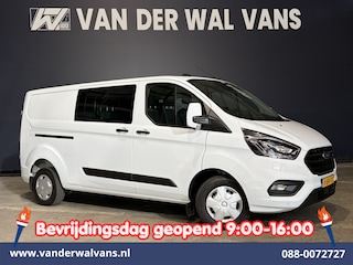 Ford Transit Custom 2.0 TDCI 131pk L2H1 Dubbele Cabine Euro6 Airco | 6-Zits | Camera | Apple Carplay | LED | Cruisecontrol 2540kg Trekhaak, Android Auto, Verwarmde voorruit, Parkeersensoren