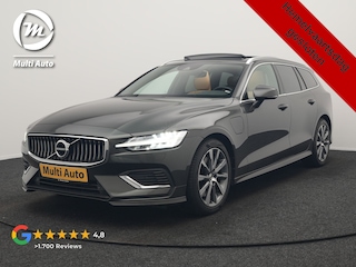 Volvo V60 T8 Twin Engine AWD Inscription PHEV 390pk | Panodak | Lederen Sportstoelen & Stuur Verwarmd | Apple Carplay | Navigatie | Cruise Control | Virtual | Achterbank Verwarmd | 18"L.M | Plug In Hybrid |