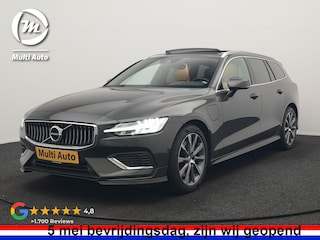 Volvo V60 T8 Twin Engine AWD Inscription PHEV 390pk | Panodak | Lederen Sportstoelen & Stuur Verwarmd | Apple Carplay | Navigatie | Cruise Control | Virtual | Achterbank Verwarmd | 18"L.M | Plug In Hybrid |