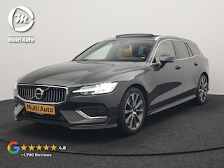 Volvo V60 T8 Twin Engine AWD Inscription PHEV 390pk | Panodak | Lederen Sportstoelen & Stuur Verwarmd | Apple Carplay | Navigatie | Cruise Control | Virtual | Achterbank Verwarmd | 18"L.M | Plug In Hybrid |