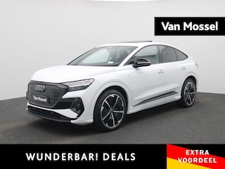 Audi Q4 45 Edition 82 kWh l Adaptive cruise control l Glazen panoramadak l Stoelverwarming l Dodehoekdetectie l Geheugen best. stoel l 360 graden camera l Climate control l Head-up display l Trekhaak l Optiekpakket zwart plus l Warmtepomp l Audi sound system