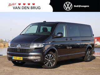 Volkswagen Transporter 2.0 TDI 150PK L2H1 DC DSG Bulli | Navigatie | Airco | Adaptive Cruise | Led | Leer | Stoelverwarming | Achteruitrijcamera | Dubbel Schuifdeur met sluithulp | App connect | Glaslook panelen |