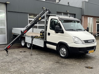 Iveco Daily 40C17 D EEV 7,5 Ton Haib 026T kraan 4000kg laadvermogen Pto aangedreve Liftas achter Cruise control Tachograaf 3-Persoons Open laadbak Pick-up P-up Bakwagen 1e eigenaar Euro 4 Be combi Be Trekker Be Clixtar clix