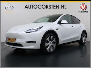Tesla Model Y Long Range AWD 514pk Warmtepomp SOH 93% Leder Panoramadak Matrix-LED Autopilot Elektr.Stuur+Stoel+Verwarmd Navi Ecc Premium Audio Keyless Priv.Glass Elektr.Stuur+Stoel+Verwarmd Navi Ecc Premium Audio Keyless Privacy Glass 4WD 1e Eigenaar Fabrieksgarantie tot 23-2-2027 Garantie op Accu en Motoren 23-02-2031/192.000km