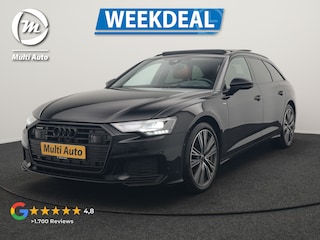 Audi A6 Avant 50 TFSI e Quattro S Line PHEV 300pk Dealer O.H. | Panodak | Adaptive Cruise | Head Up | Camera | Bang & Olufsen | Lederen Comfortzetels Memory & Ventilatie | Sfeerverlichting | Blis | Stoelen & Stuur Verwarmd | Apple Carplay | DAB | Plug In Hybrid |