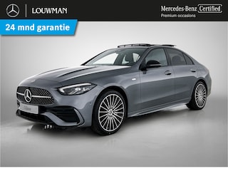 Mercedes-Benz C-klasse 300 e Business Solution AMG | Trekhaak | Middenconsole metaalstructuur | Nightpakket | Panoramaschuifdak | Smartphone integratie |