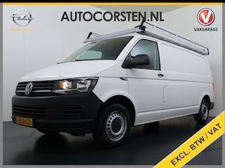 Volkswagen Transporter 2.0TDI L2H1 Trekhaak Euro 6 Navi Airco Cruise Control Pdc Executive Plus Schuifdeur+Raam Inbouwkasten Imperiaal Betonplex Vloer Wandbetimmering 1e Eigenaar Origineel Nederlandse Auto Dealeronderhouden