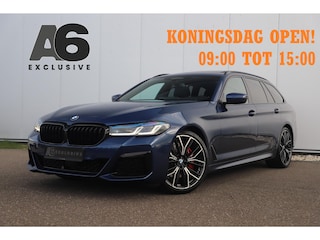 BMW 5-serie Touring 530i High Executive 252PK M Sport Laser LED Panoramadak Harman Kardon Wegklapbare Trekhaak Nappa Leder Memory Sfeerverlichting Shadow Line 360 Camera