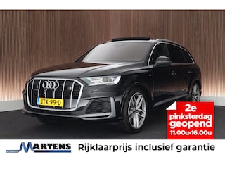 Audi Q7 55 TFSIe 381pk quattro Pro Line S Leder Memory Sluithulp B&O Panoramadak Camera Stoel + Stuurverwarming Luchtvering Navigatie 2x S-Line