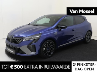 Renault Clio 1.6 E-Tech Full Hybrid 145 esprit Alpine | Pack City Premium  | Apple Carplay/Android  | cruise control adaptief met Stop&Go en stuurhulp | dodehoek detectie | electronic climate control | lederen/stof bekleding | LED koplampen | lichtmetalen velgen 17" | navigatiesysteem |