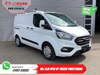 Ford Transit Custom 2.0 TDCI 130 pk Aut. 2x Schuifdeur/ Standkachel/ Stoelverw./ Airco/ Cruise/ Inrichting/ PDC/ DAB/ Dakdragers