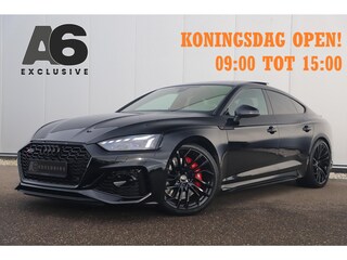 Audi A5 Sportback 2.9 TFSI RS 5 Quattro 450PK Fabrieksgarantie Black Optic Virtual Cockpit Laser LED B&O HUD Panoramadak Nappa Leder Massage Carbon Inleg Alcantara Stuur 360 Camera Dealer Onderhouden 20 inch LMV Stuur & Stoelverwarming Dynamic Pack