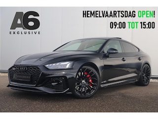 Audi A5 Sportback 2.9 TFSI RS 5 Quattro 450PK Fabrieksgarantie Black Optic Virtual Cockpit Laser LED B&O HUD Panoramadak Nappa Leder Massage Carbon Inleg Alcantara Stuur 360 Camera Dealer Onderhouden 20 inch LMV Stuur & Stoelverwarming Dynamic Pack