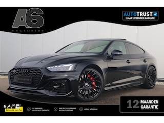 Audi A5 Sportback 2.9 TFSI RS 5 Quattro 450PK Fabrieksgarantie Black Optic Virtual Cockpit Laser LED B&O HUD Panoramadak Nappa Leder Massage Carbon Inleg Alcantara Stuur 360 Camera Dealer Onderhouden 20 inch LMV Stuur & Stoelverwarming Dynamic Pack