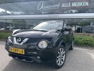 Nissan Juke 1.2 DIG-T S/S Connect Edition Achteruitrijcamera - Navigatie - Rondomzicht camera - Stoelverwarming - Airco - Cruise control - Bluetooth - Dodehoek detector - Keyless entry - Licht metalen velgen 17 inch - Led verlichting - Mistlampen - Start/stop systeem - Stuur leder - Stuur multifunctioneel - Extra getint glas achter - Elektrische ramen