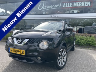Nissan Juke 1.2 DIG-T S/S Connect Edition Achteruitrijcamera - Navigatie - Rondomzicht camera - Stoelverwarming - Airco - Cruise control - Bluetooth - Dodehoek detector - Keyless entry - Licht metalen velgen 17 inch - Led verlichting - Mistlampen - Start/stop systeem - Stuur leder - Stuur multifunctioneel - Extra getint glas achter - Elektrische ramen