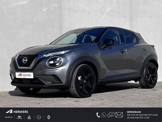 Nissan Juke 1.0 DIG-T Tekna / Fabrieksgarantie tot 03-2028  <100.000 km / Automaat / Leder / Camera 360° / Cold Pack / Stuur-, stoel- & voorruitverwarming / Navigatie / Apple Carplay Android / 19" LM + All Season banden /