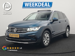 Volkswagen Tiguan 1.4 TSI eHybrid Elegance PHEV 245pk | Panodak | Camera | IQ Light | Adaptive Cruise | Alcantara Sportstoelen Verwarmd | Apple Carplay | Sfeerverlichting | Stuur Verwarmd | Navigatie | Virtual | DAB | Plug In Hybrid