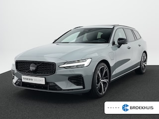 Volvo V60 2.0 T8 Plug-in hybrid AWD Plus Dark Premium Pack | Rondomzicht camera | Elektrisch glazen panorama-dak | Head-up displat | Extra getint glas achter | 19" 5-triplespaaks Glossy Black Diamond Cut