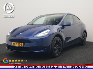Tesla Model Y Long Range AWD 75 kWh 441pk | Full Self-Driving Capability | Panodak | Adaptive Cruise | Lederen Sportstoelen Memory & Verwarmd | Camera | Navigatie | ANDERE WIELDOPPEN!
