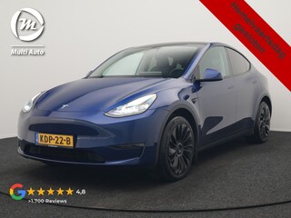 Tesla Model Y Long Range AWD 75 kWh 441pk | Full Self-Driving Capability | Panodak | Adaptive Cruise | Lederen Sportstoelen Memory & Verwarmd | Camera | Navigatie | ANDERE WIELDOPPEN!