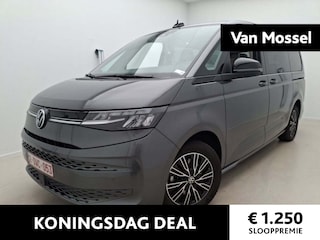 Volkswagen Multivan 1.4 eHybrid L2H1 Life 218PK | Automaat | Trekhaak | Cruise Control | Airco | Stoelverwarming | 7-Zits | Parkeerhulp Voor + Achter | Elektrische Achterklep | LED-Koplampen | Achteruitrijcamera | Navigatie | Digital Cockpit Pro |