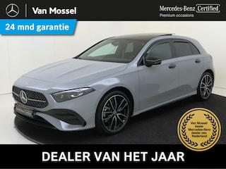 Mercedes-Benz A-klasse 250 e Business Solution AMG Panoramadak / Memory Seats / 360 Camera / Keyless / 19'' velgen / Nightpakket / Sfeerverlichting / Alpine grey /