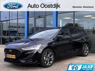 Ford Focus Wagon 1.0 EcoBoost Hybrid ST Line 155PK Automaat Trekhaak Winterpack Cruise Camera Parkeersensoren Climate Full-LED Keyless Privacy Glass *1500KG Trekgewicht*