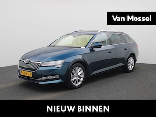 Skoda Superb Combi 1.4 TSI iV Business Edition Plus AUTOMAAT | PANORAMADAK | ADAPTIEVE CRUISE | WINTERPAKKET | NAVIGATIE | CAMERA | ELEKTRISCHE KOFFERKLEP | VIRTUEEL | ELEKTRISCH STOELEN | 12 MAANDEN BOVAG GARANTIE |